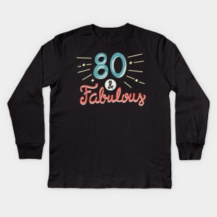 80th Birthday T-shirt Kids Long Sleeve T-Shirt